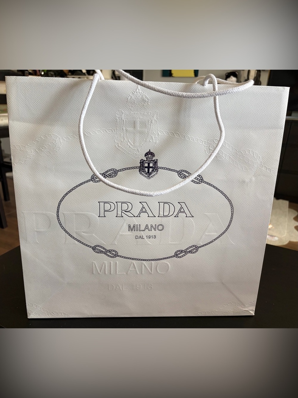 Prada paper bag